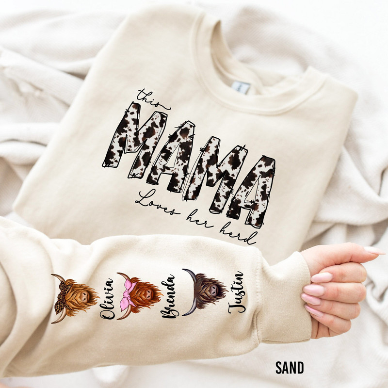 Custom Cow Mama Sweatshirt, Buffalo Plaid Mama Sweater, Mothers Day Gift, Cow Print Mama Tee, Mama Loves Her Herd,Western Mama,Grandma Sweat 1.jpg