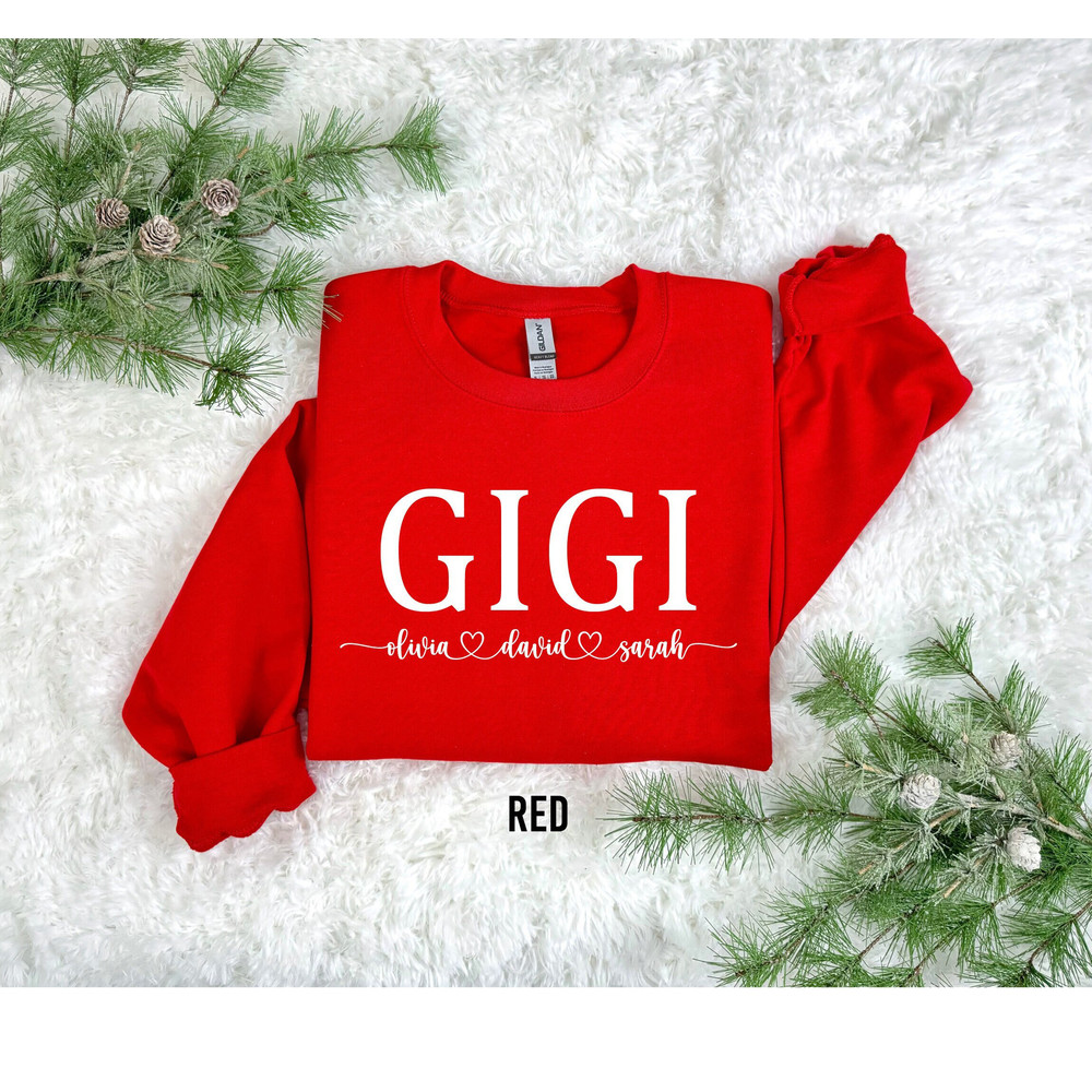 Custom Gigi Sweatshirt with Kid Names, Personalized Gigi Sweater, Gigi Shirt, Pregnancy Announcement Reveal, Mothers Day Shirt, Grandma Gift.jpg