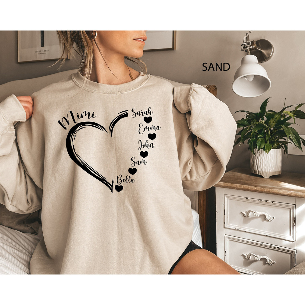 Custom Mimi Heart with Children Names Sweatshirt, Custom Mimi Sweatshirt, Personalized Mimi Apparel, Mother's Day Gift, Nana Crewneck 1.jpg