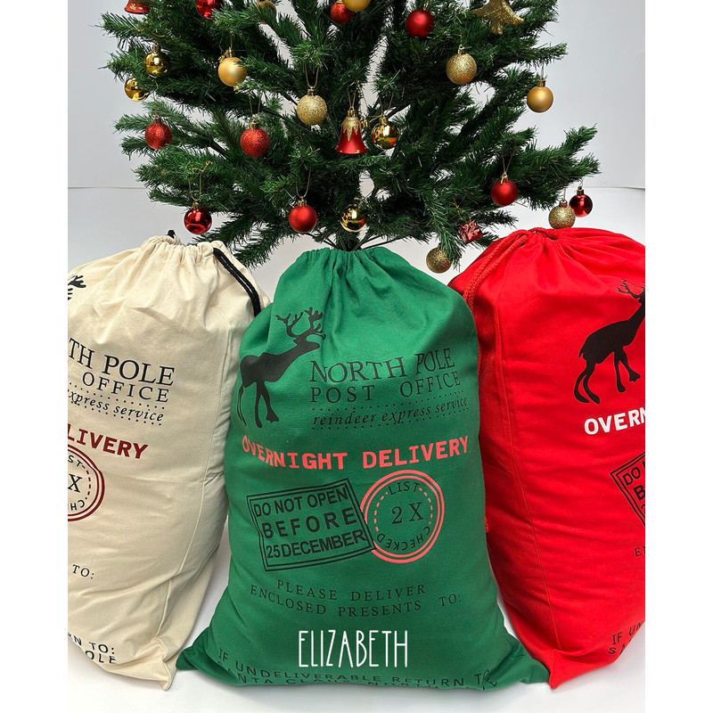Custom Santa Sack, Personalized Christmas Bag, Christmas Sack, Jumbo Santa Bag, Holiday Gift Sack Bag, Christmas Present Sack, Xmas Gift Bag.jpg