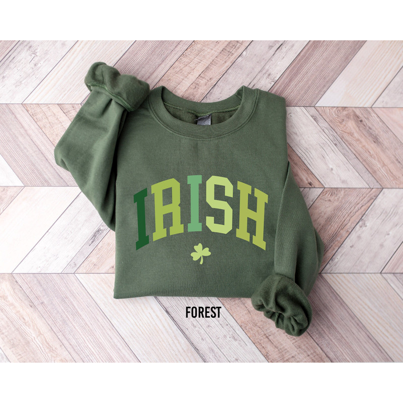 Cute Irish Sweatshirt, Irish Clover Sweatshirt, Womens St Patricks Day Sweatshirt, St Patricks Day Gift, Shamrock Pullover,Funny Irish Shirt.jpg