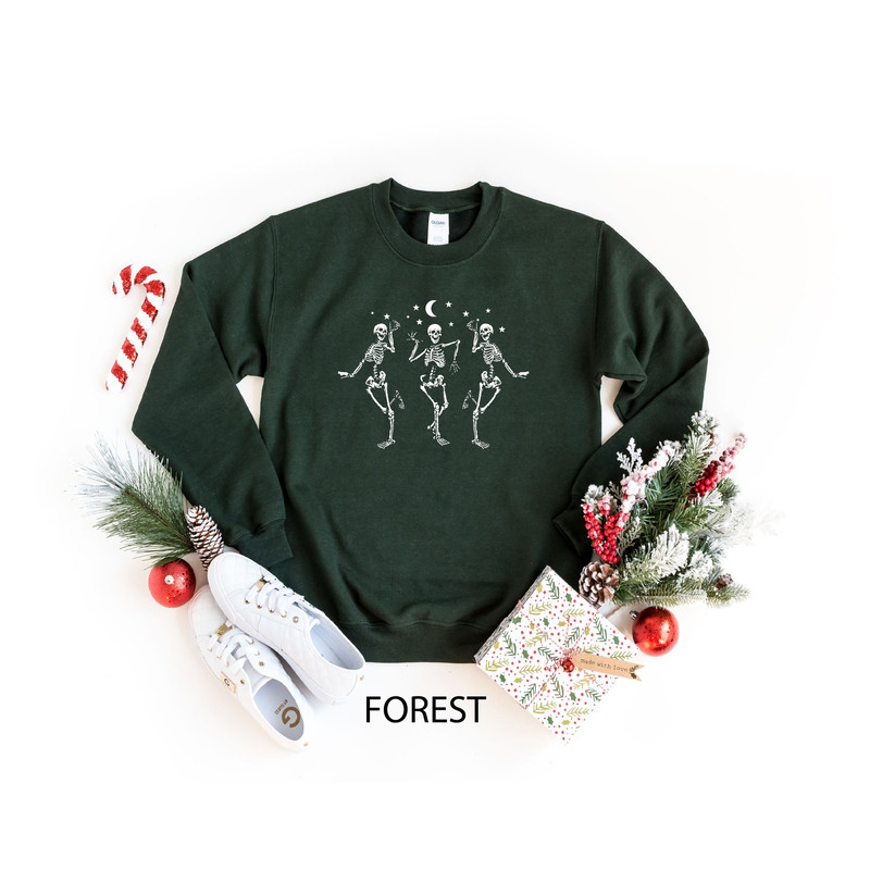 Dancing Skeleton Sweatshirt, Funny Halloween Skeleton Sweatshirt, Halloween Party Sweatshirt, Halloween Costume Sweatshirt, Halloween Gift.jpg