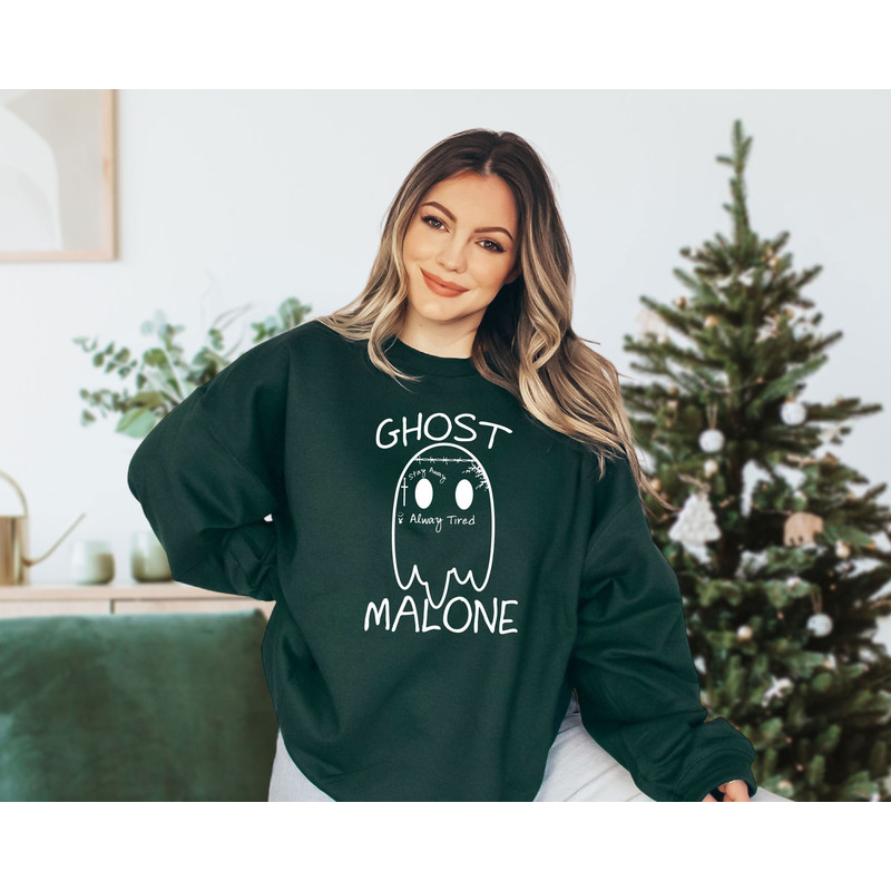 Ghost Malone Sweatshirt, Funny Halloween Sweatshirt, Cute Ghost Tee, Fall Sweatshirt, Ghost Malone Sweater, Halloween Party, Spooky Season.jpg