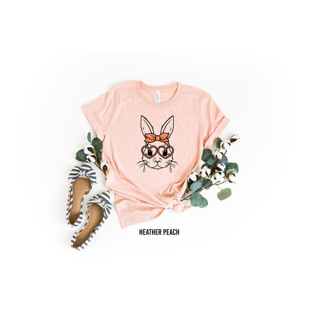 Glasses Bunny Shirt, Easter Shirt, Toddler Easter Shirt, Easter Shirt For Woman, Kids Easter Shirt, Easter Matching Shirt, Leopard Bunny Tee.jpg