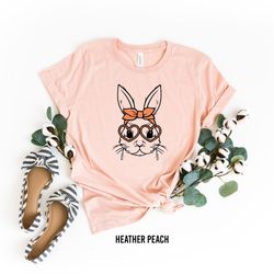 glasses bunny shirt, easter shirt, toddler easter shirt, easter shirt for woman, kids easter shirt, easter matching shir