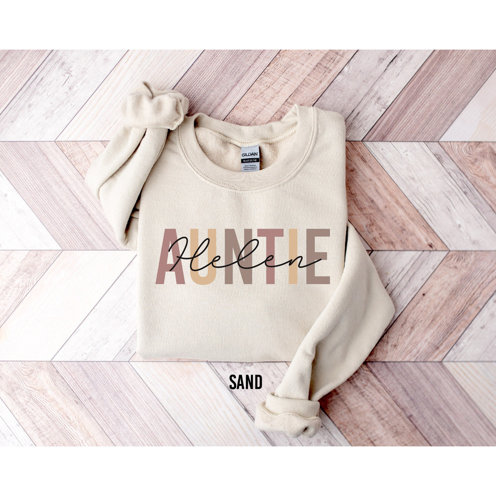 Personalized Auntie Sweatshirt, Custom Name Auntie Shirt, Gift for Auntie, Mothers Day Gift, Cute Auntie Sweatshirt, Aunts Birthday Gift.jpg