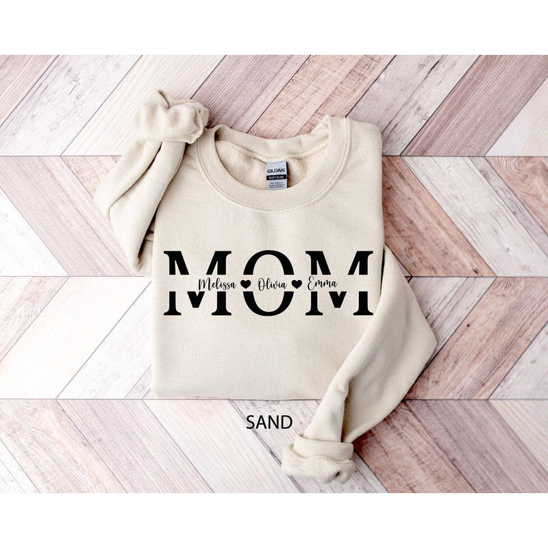 Personalized Mom Sweatshirt, Custom Mom Sweater, Mothers Day Gift, Mama Sweatshirt with Kid Names, Minimalist Cool Mom Sweater,New Mom Shirt.jpg
