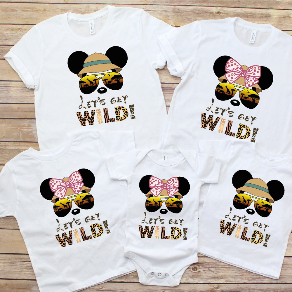 Animal Kingdom Let's Get Wild Family Shirts, Disney Safari Group Shirts, Disney Let's Get Wild Animal Kingdom Family Shirts,Mickey Tee,ALC45.jpg