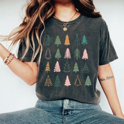 christmas tree shirt, cute holiday tee, womens christmas shirt, ,chic winter shirt alc61