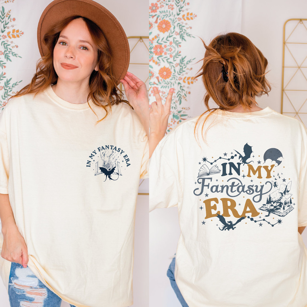 In My Fantasy Era Shirt, Fourth Wings Inspired TShirt, Book Dragon T-Shirt, Fantasy Readers Book Club,Fantasy Reader Shirt,Dragon Tee,ALC345.jpg