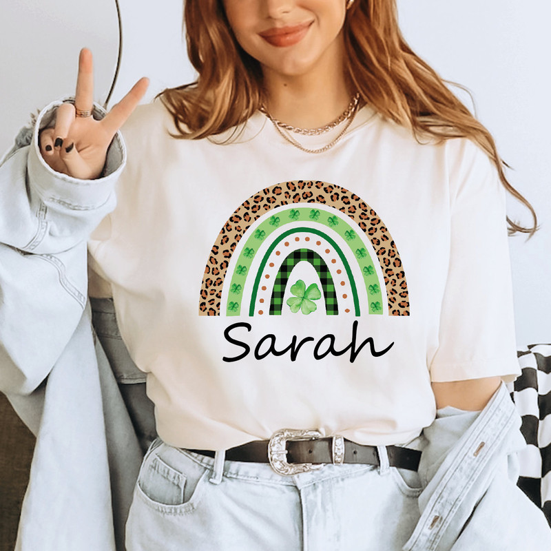 St Patricks Day Rainbow Shirt, St. Patrick's Day Shirt, Custom St Patrick's Day Shirt, St Patty's Shirt, Irish Shirt, Shamrock Shirt, ALC420.jpg