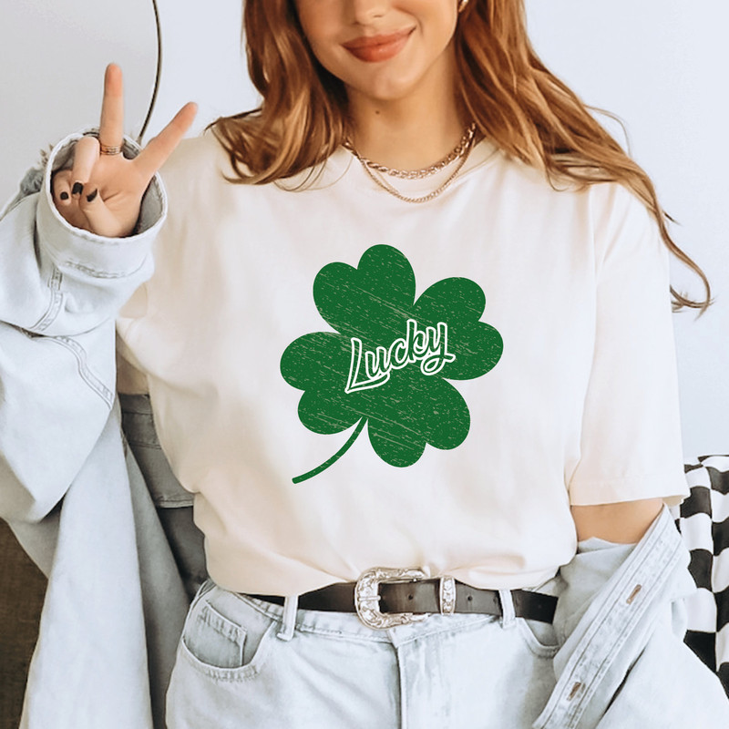 St. Patrick's Day Shirt, Shamrock Shirt, St. Paddy's Day Shirt, Womens St Pattys Day Shirt, Lucky Shirt, Lucky Blessed T-shirt, ALC335.jpg