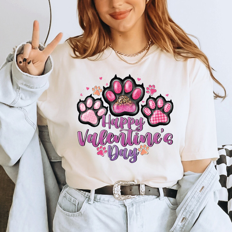 Valentine Dog Shirt, Valentine Days Dog Shirt, Valentines Day Shirt, Paw Dog Shirt, Paw Lover Shirt, Paws Heart Shirt, Dog Shirts, ALC396.jpg