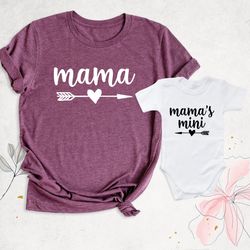mama mini matching shirt, mamas mini shirt, matching mommy and me shirt,