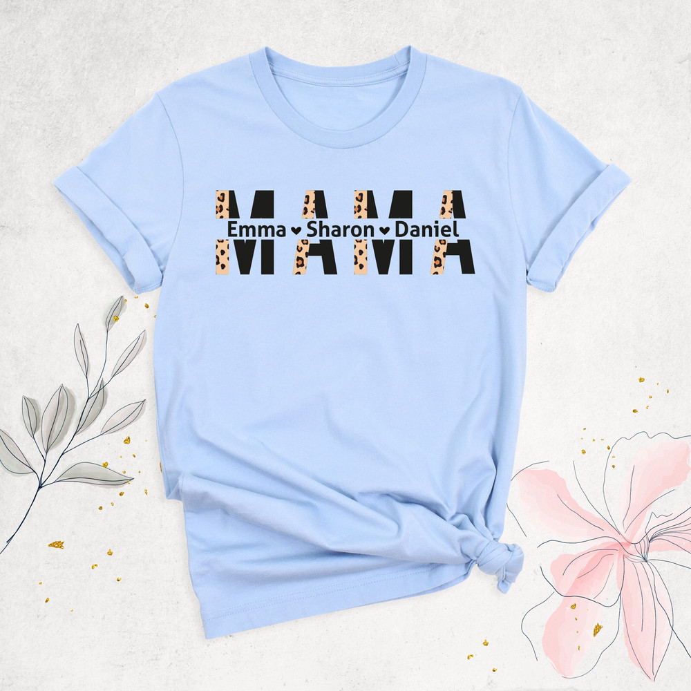 Mama Shirt With Kids Names, Personalized Mom Shirt, Mothers Day Shirt, Mom Birthday Gift, Mommy T-Shirt, Motherhood Shirt, Custom Mama Shirt.jpg