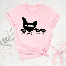 mothers day chicken shirt, personalized chicken shirt, family chicken shirt,