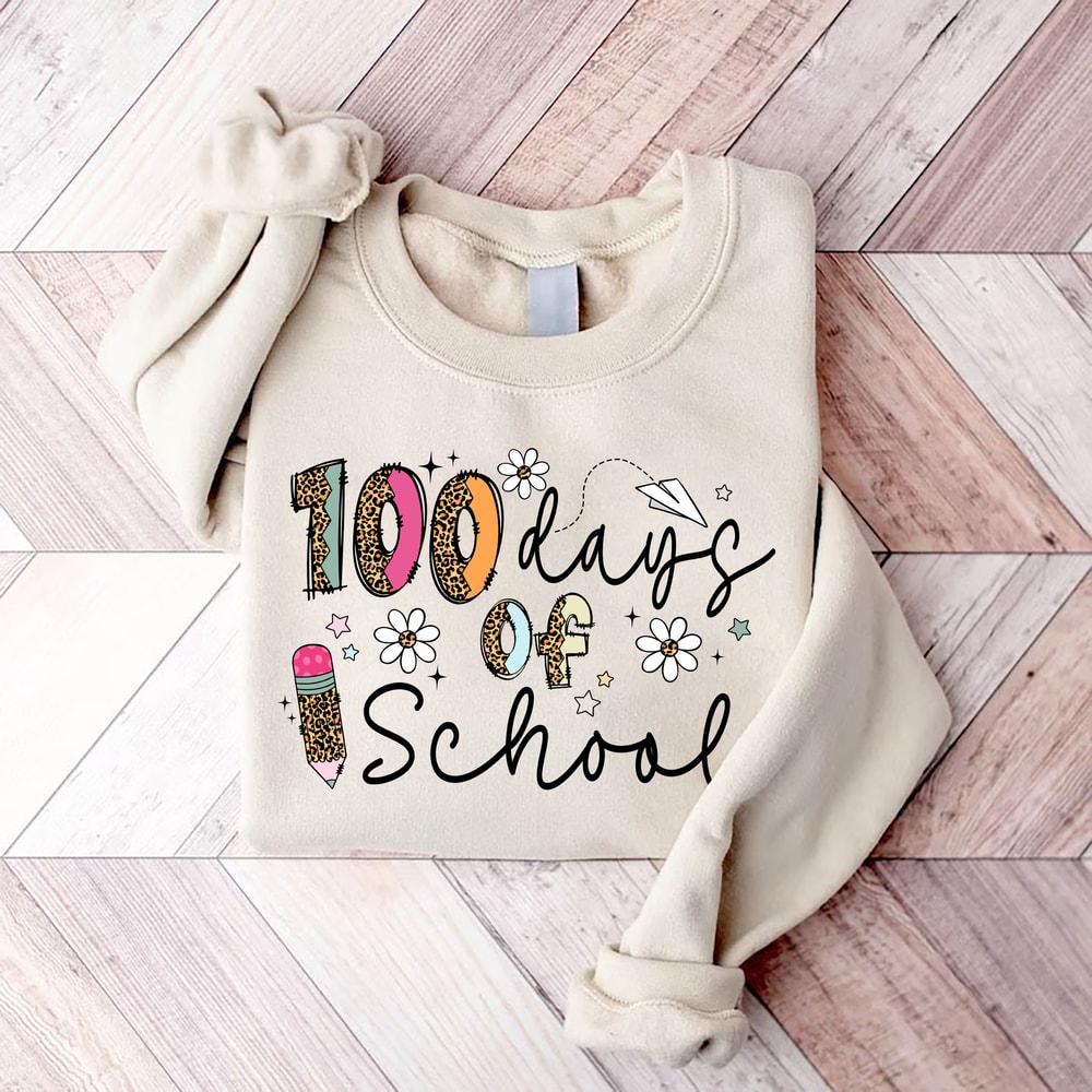 100 Days of School Shirt, 100 Day Shirt, 100th Day Of School Celebration, Student Shirt,Back to School Shirt, Gift For Teacher.jpg