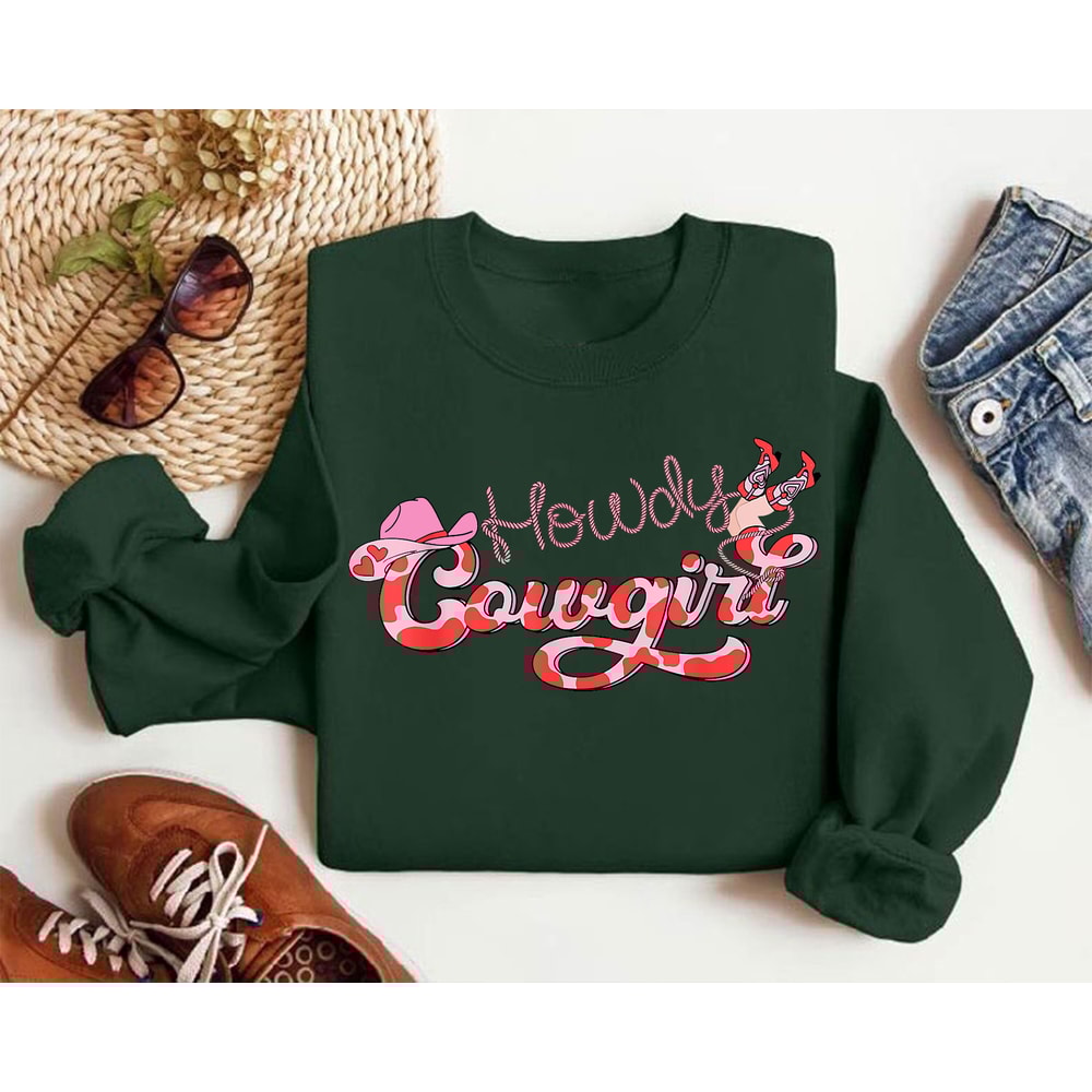 Howdy Valentine Sweatshirt,Retro Valentines Day Shirt,Cowgirl Valentine,Western Valentines Shirt,Cute Vintage Valentine,Valentine's Day Gift.jpg