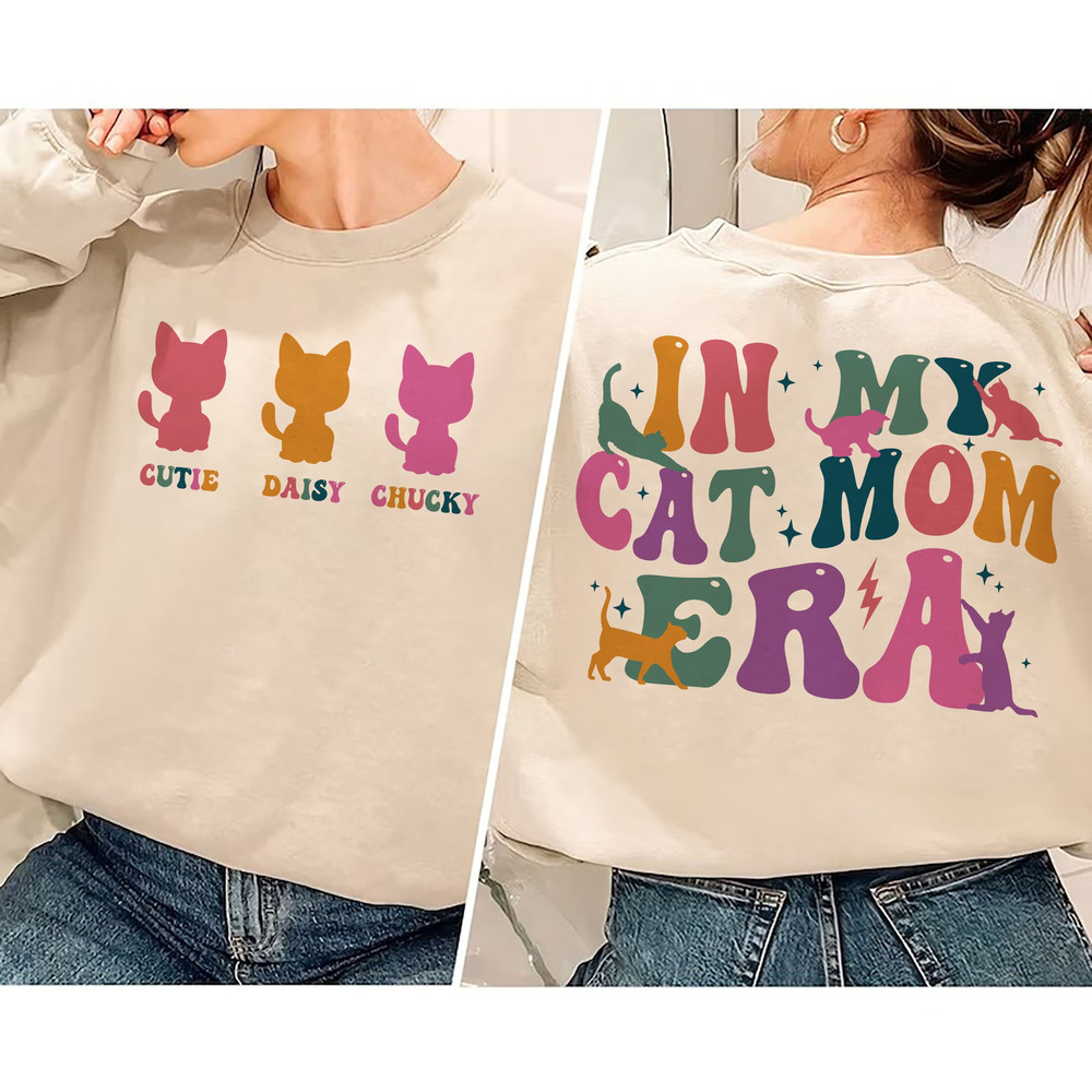 Retro In My Cat Mom Era Sweatshirt, Cat Mama Hoodie, Custom Cat Name Shirt, Cat Mom Shirt Gifts, Cat Lover Gift, Cat Mom Gift,Crazy Cat Lady.jpg