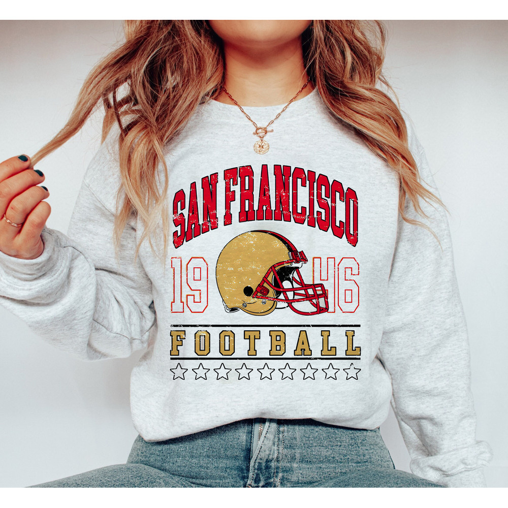 San Francisco Football Crewneck, Vintage San Francisco Sweatshirt, San Francisco Hoodies, San Francisco football shirt, Retro San Francisco.jpg