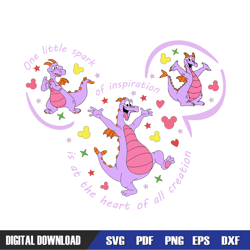 figment one little spark of inspiration svg, disney svg , mickey mouse disney, svg designs, digital download