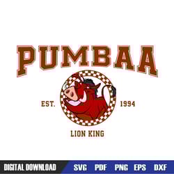 disney pumbaa the lion king est 1994 svg, disney svg , mickey mouse disney, svg designs, digital download