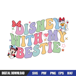 disney with my bestie minnie and daisy girl svg disney svg ,mickey mouse disney, svg designs, digital download