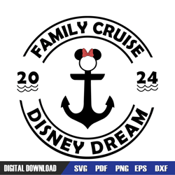 disney dream family cruise minnie anchor svg, disney svg ,mickey mouse disney, svg designs, digital download