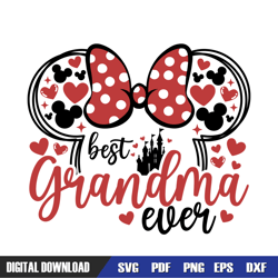 best grandma ever minnie disney castle svg, disney svg ,mickey mouse disney, svg designs, digital download