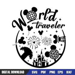 disneyland epcot ball world traveler mouse svg, disney svg ,family vacation, svg designs, digital download