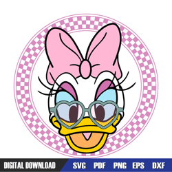 checkered daisy duck heart sunglasses svg, disney svg ,family vacation, svg designs, digital download