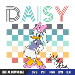 disney girl daisy duck signature classic svg, disney svg ,family vacation, svg designs, digital download