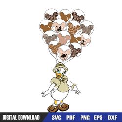 animal kingdom wild balloon daisy duck svg, disney svg ,family vacation, svg designs, digital download