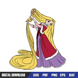 christmas costume princess tangled rapunzel svg, disney svg ,family vacation, svg designs, digital download