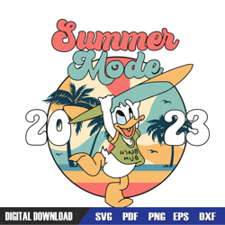 surfing daisy duck disney summer vacation svg, disney svg ,family vacation, svg designs, digital download