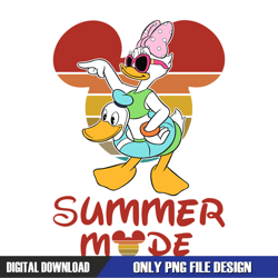 disney daisy duck summer vacation mode png, disney png ,family vacation png, digital download