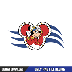 captain mickey disney cruise line logo png, disney png ,disney mickey png, digital download