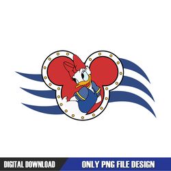 sailor daisy duck disney cruise line logo png, disney png ,disney mickey png, digital download