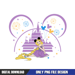 mickey magic kingdom princess rapunzel png, disney png ,disney mickey png, digital download