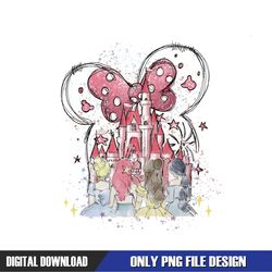 disney princesses minnie mouse castle png, disney png ,disney mickey png, cartoon ,digital download