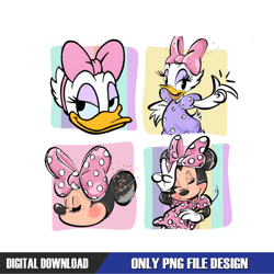 disneyland girls minnie and daisy duck png, disney png ,disney mickey png ,digital download