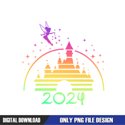 disney tinkerbell rainbow castle 2024 png, disney png ,disney mickey png ,digital download
