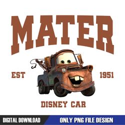 disney pixar car mater est 1951 png, disney png ,disney mickey png ,digital download