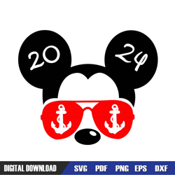 mickey mouse cruise glasses 2024 svg, disney svg ,disney mickey svg ,digital download