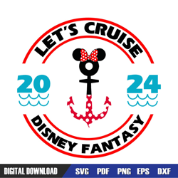 let's cruise disney minnie fantasy 2024 svg, disney svg ,disney mickey svg ,digital download