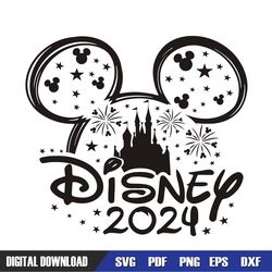 mickey disneyland castle 2024 svg, disney svg ,disney mickey svg ,digital download