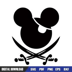 disney mickey mouse head pirate clipart svg,disney mickey svg ,digital download