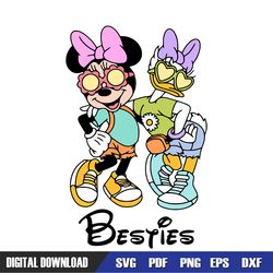 daisy minnie mouse and duck donal besties svg, disney svg ,disney mickey svg , digital download