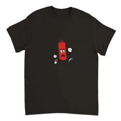 scared ketchup heavyweight unisex crewneck t-shirt (all colors)