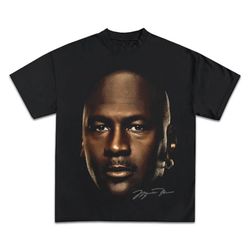 michael jordan big head graphic sports basketball t shirt black new